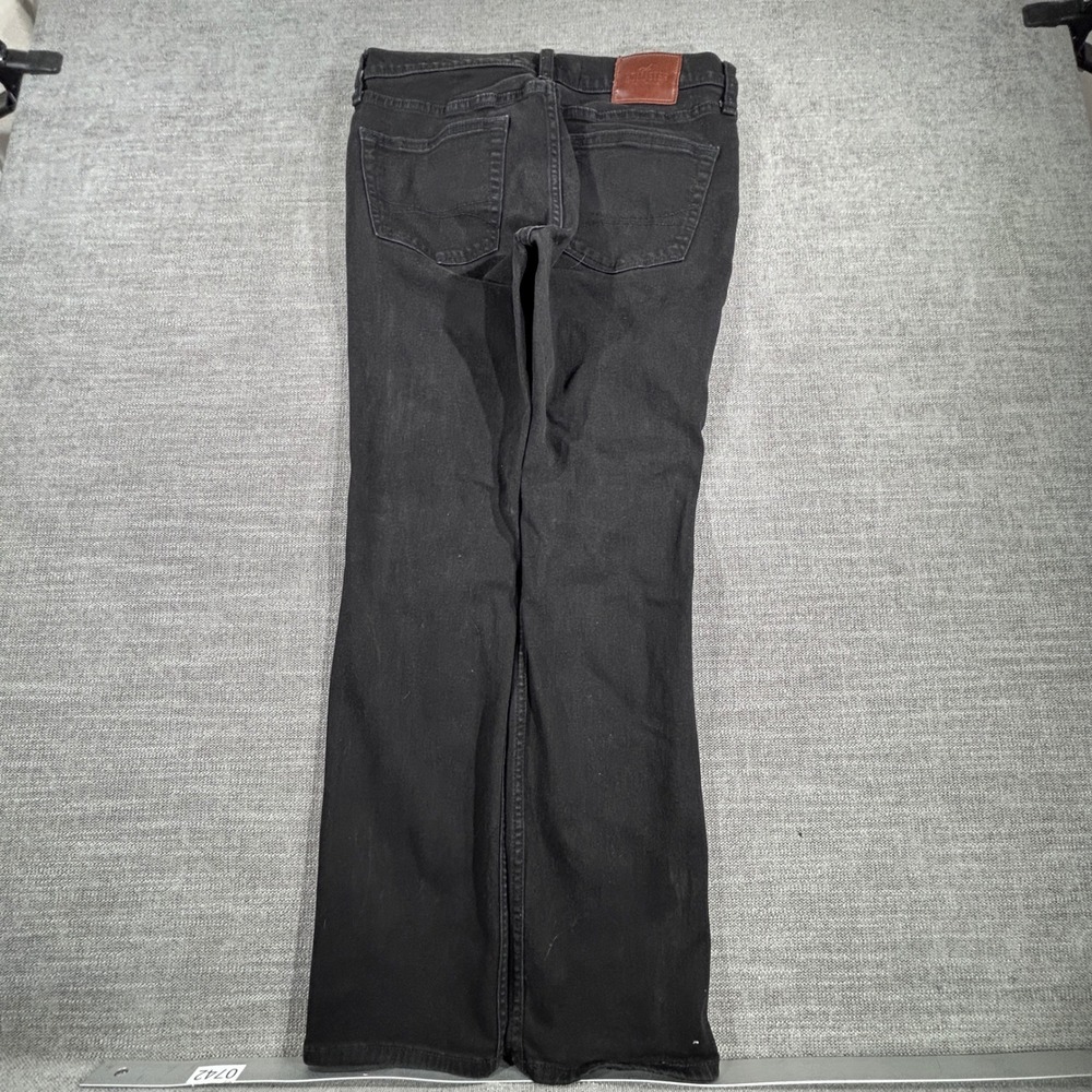 Hollister Skinny Fit Jeans Mens 34x32 Black Good Distressed Advanced Stretch